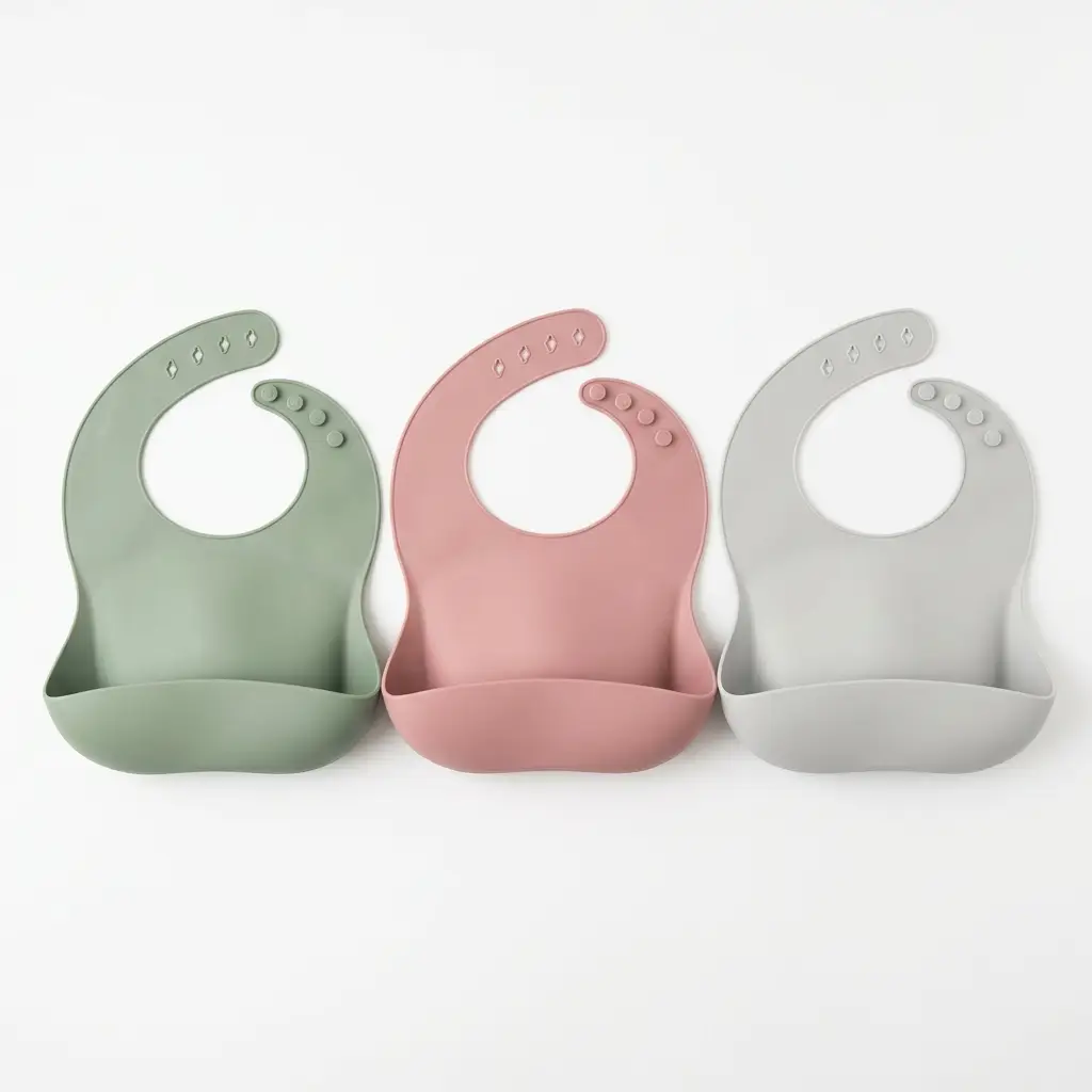 Bavoir Silicone Récupérateur Lot 3