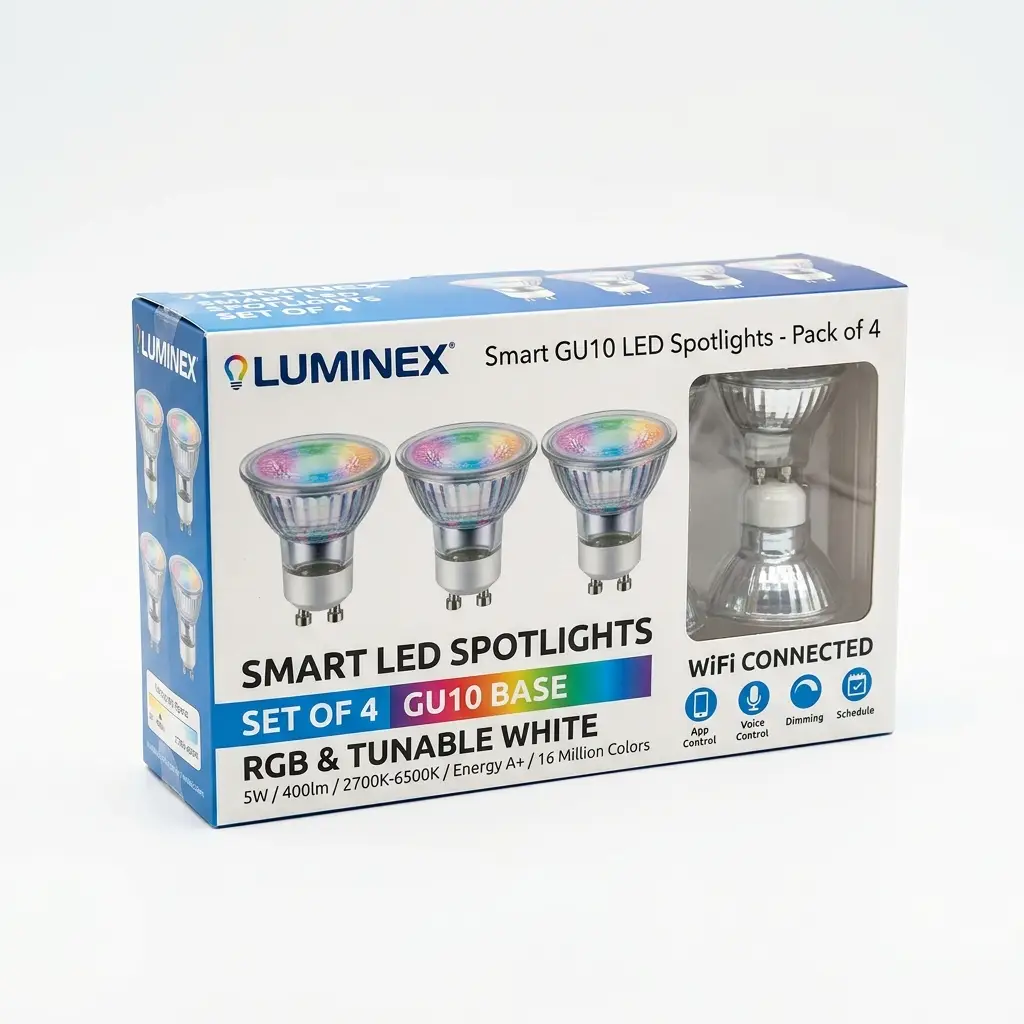 Kit 4 Ampoules LED Connectées GU10