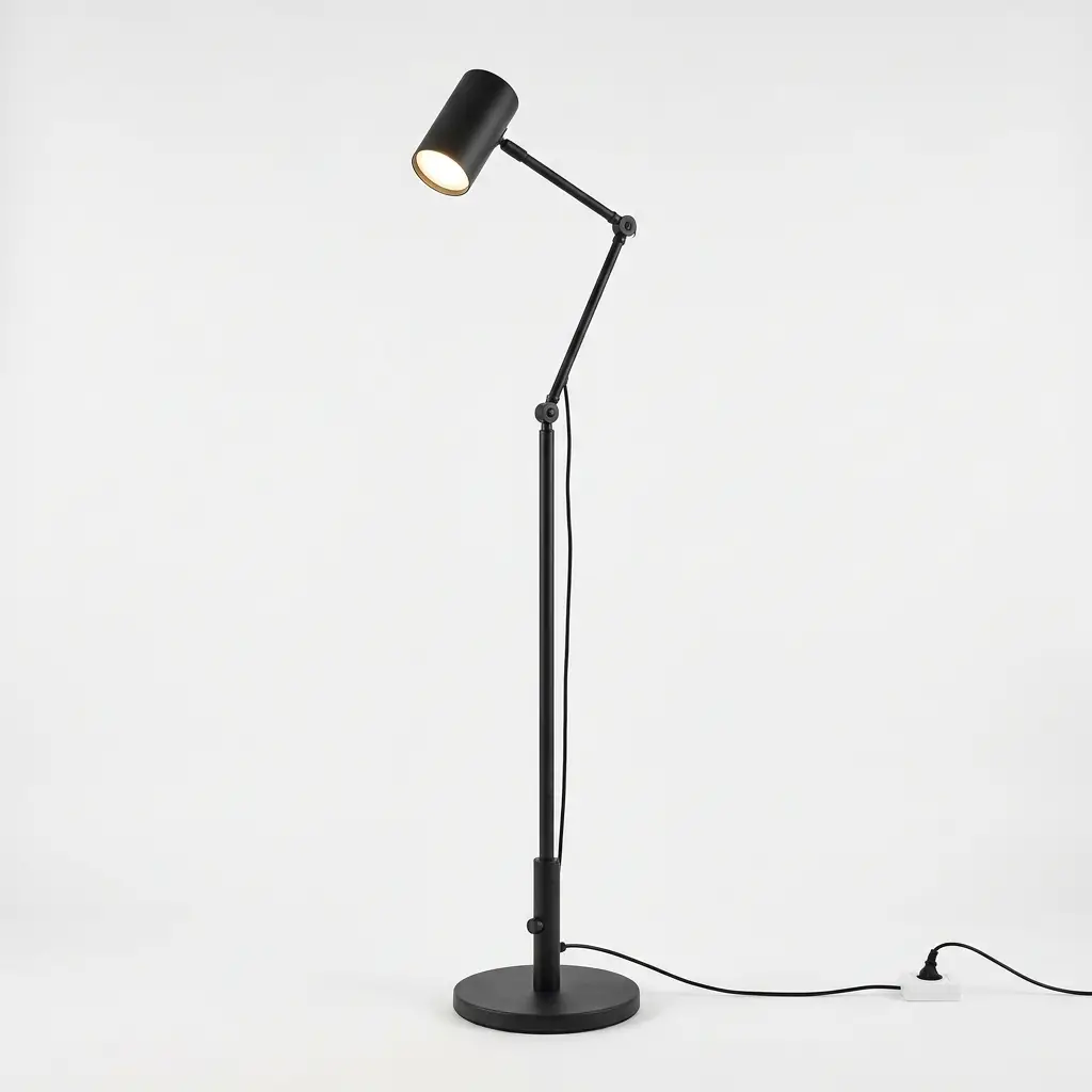 Lampadaire LED Dimmable Noir Mat
