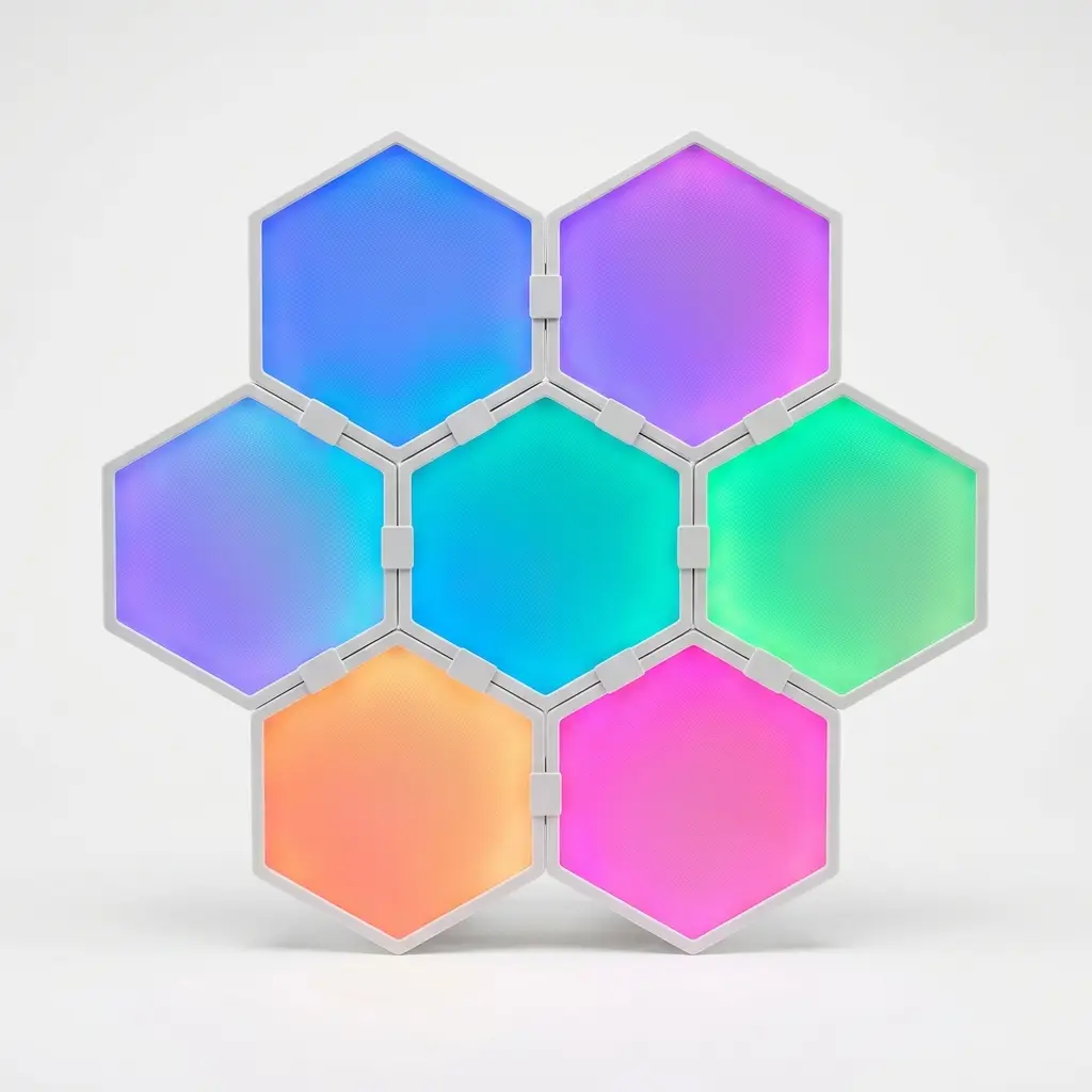 Panneau LED Connecté Hexagonal Lot 6