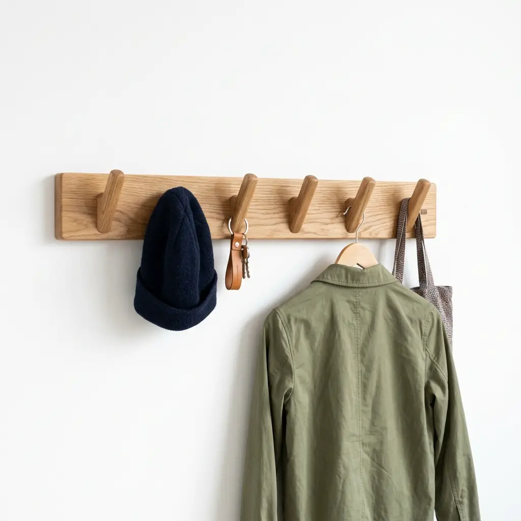 Porte-Manteau Mural Design Bois