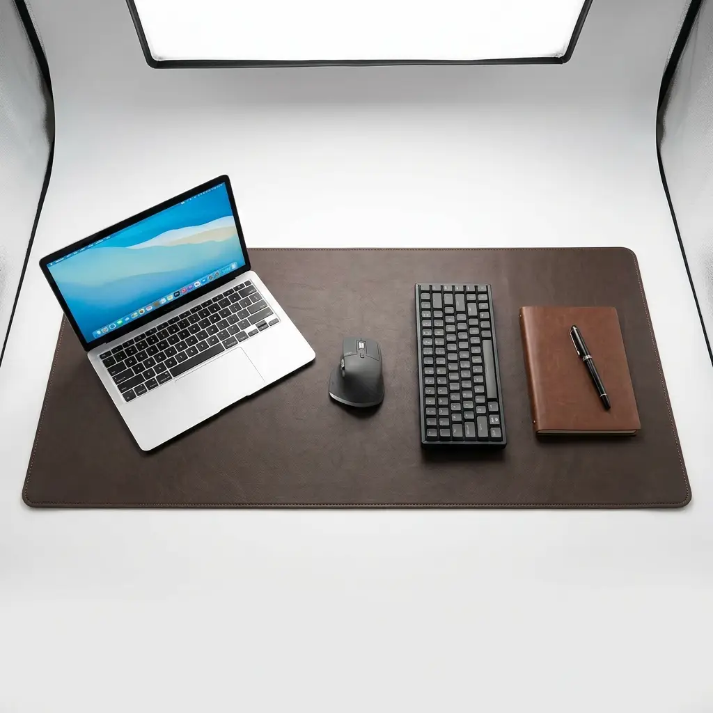 Tapis Bureau Cuir PU Grand Format