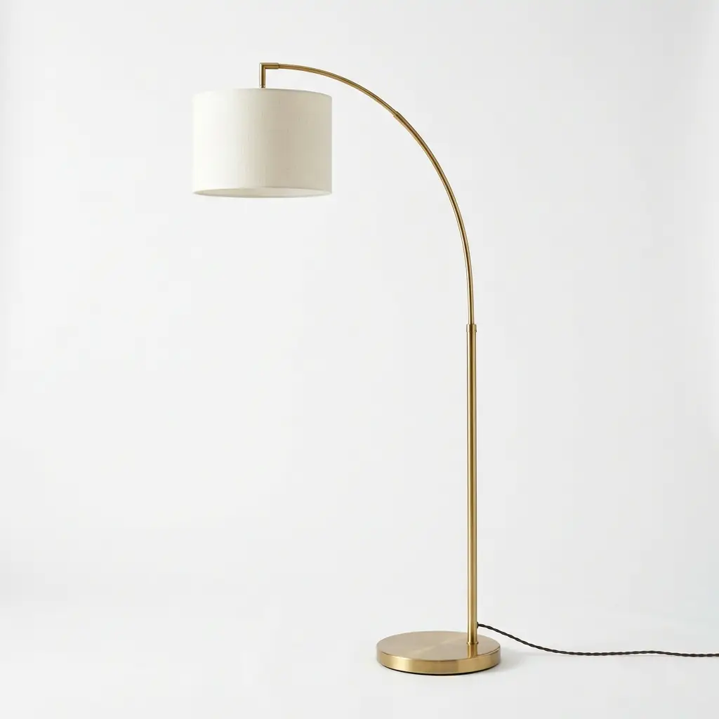 Lampadaire Arc Design Laiton